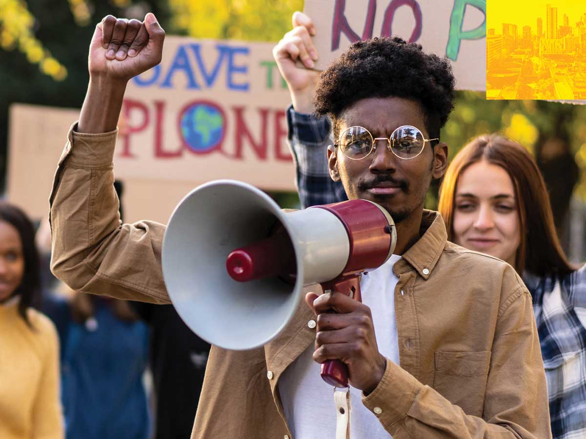 The Forefront — people at a protest