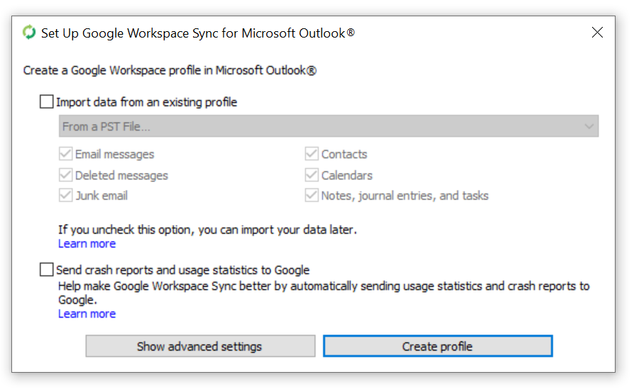 google workspace sync