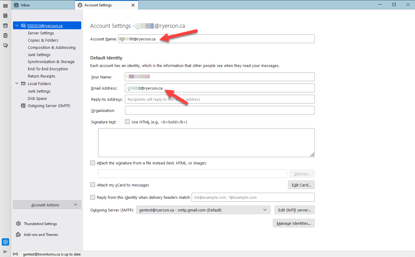 Thunderbird Account Settings