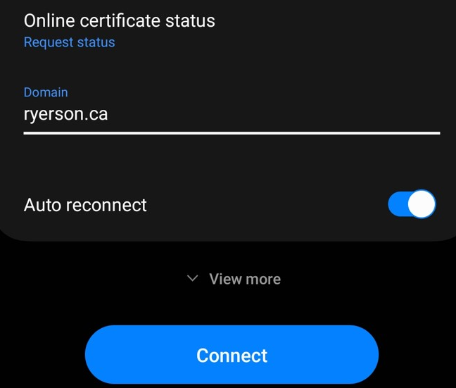 Online certificate status domain field 