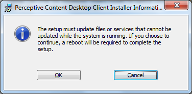 Installer Information screen