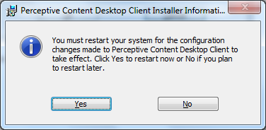 Installer Information Screen