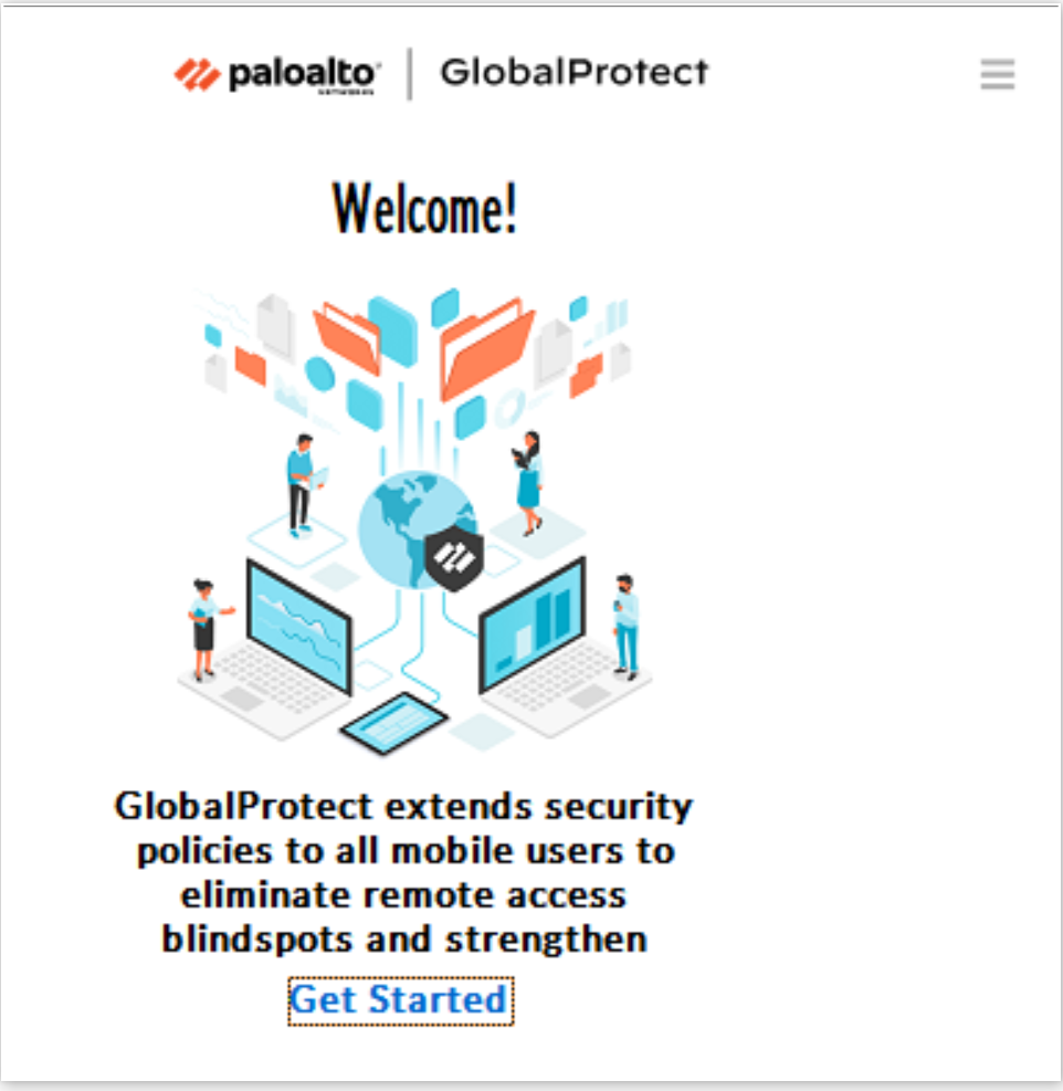 GlobalProtect Welcome message