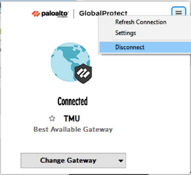 Disconnect option in GlobalProtect