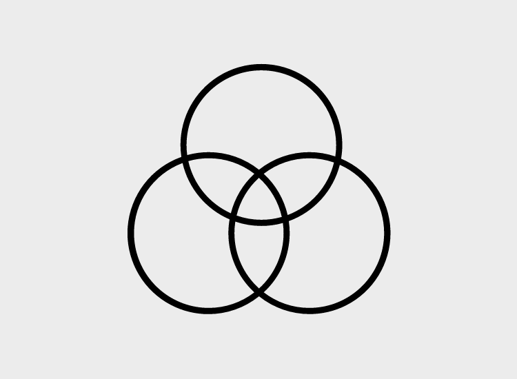 An icon of three overlapping circles