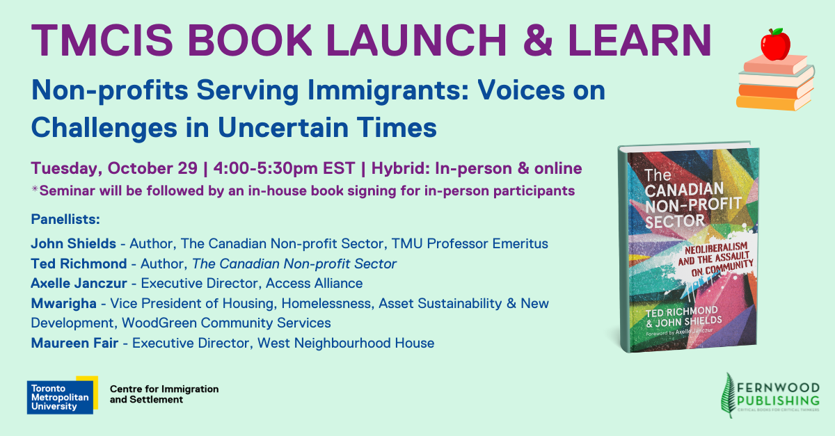 TMCIS Book Launch & Learn -  Non-profits Serving Immigrants: Voices on Challenges in Uncertain Times Event page and registration