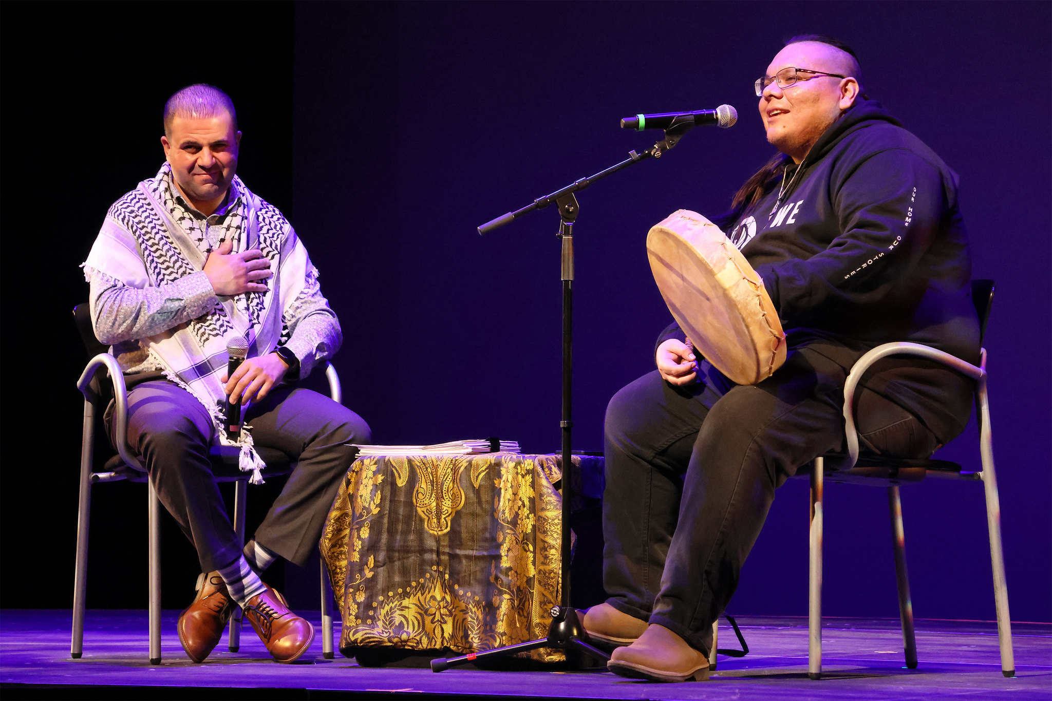 Izzeddin Hawamda and Aaron McKay perform in Edmonton