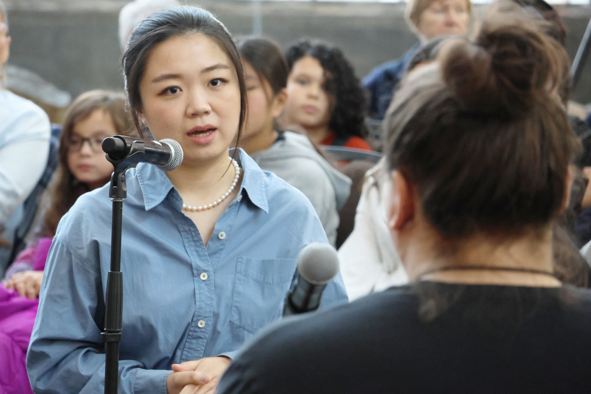 Yanfei Lu at the WhereWeStand premiere in Winnipeg