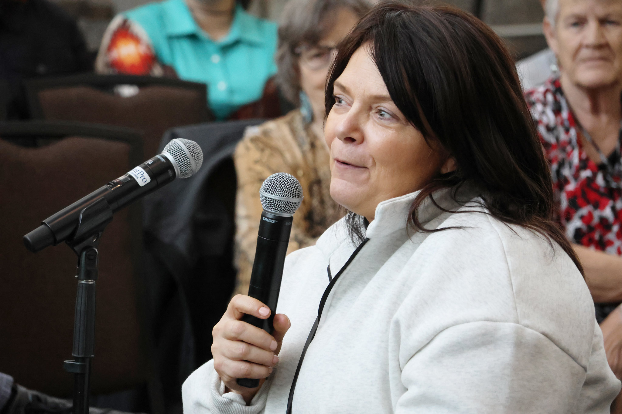 Andrea Baedak at the WhereWeStand premiere in Winnipeg