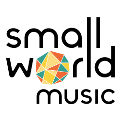 Small World Music logo. Link destination: "Small World Music - Home."