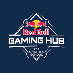 Red Bull Gaming Hub logo. Link destination: "Red Bull Gaming Hub about page"