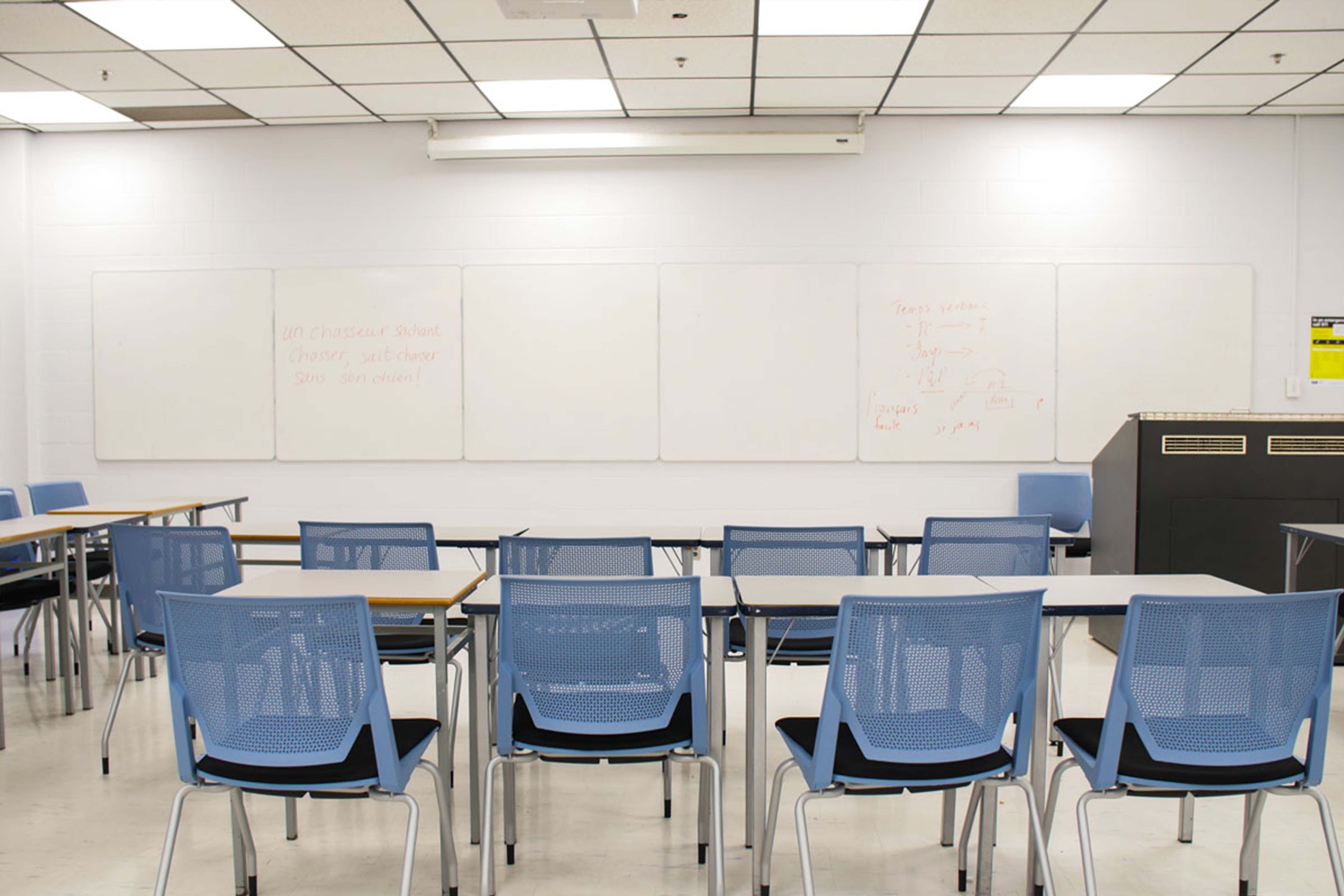 Student view of classroom in Eric Palin Hall at Ryerson after renovations 