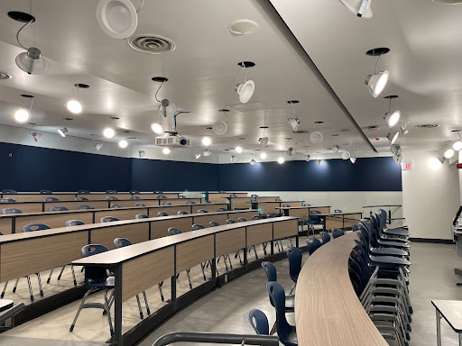 Student view of classroom in Kerr Hall South at Ryerson after renovations 