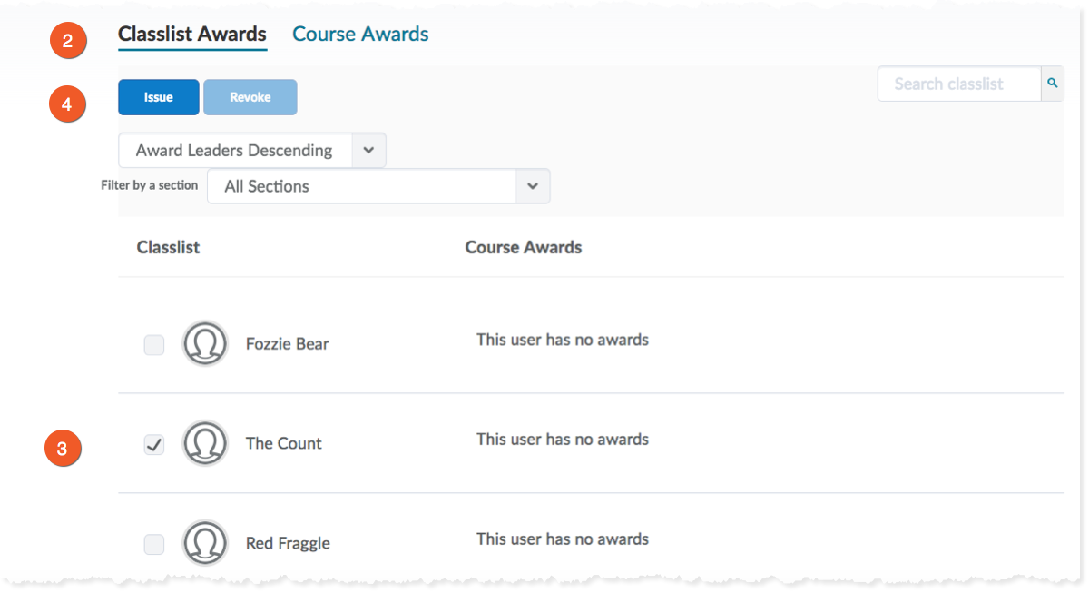 Steps to Manually Issue an Award