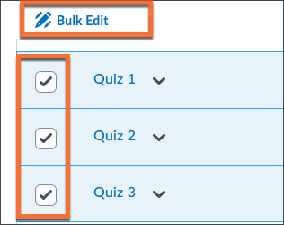 Bulk edit a number of grade items