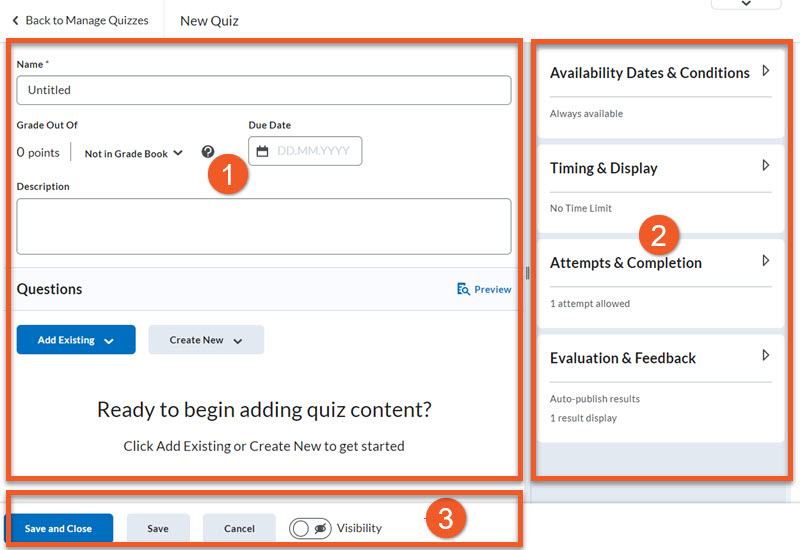 How to post a quiz with time restriction in D2L – OIT Knowledge Base