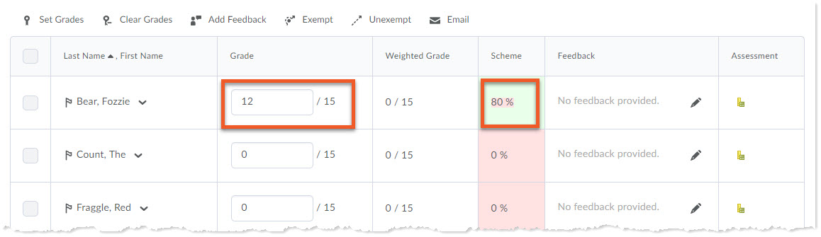 Rubric for dropbox assignment