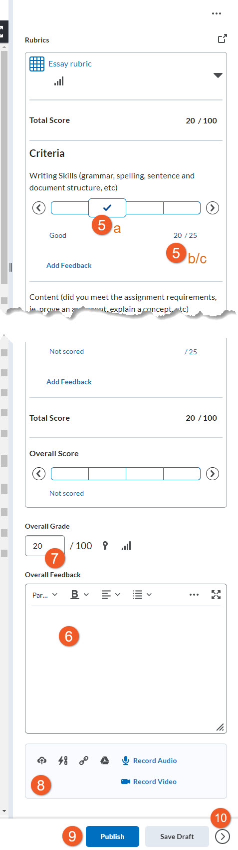 Rubric for dropbox assignment