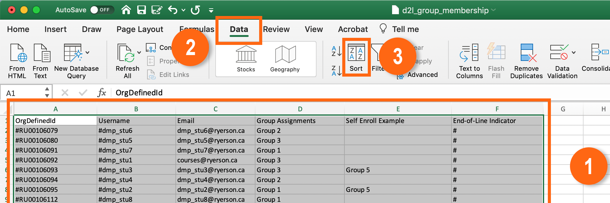 Transferring D2L data to the zoom template