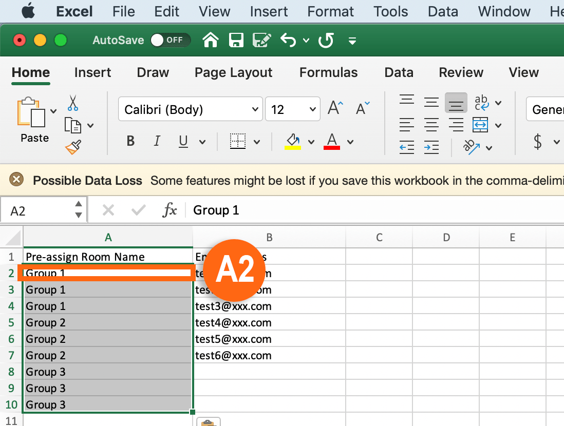 Pasting group assignments into the Zoom template