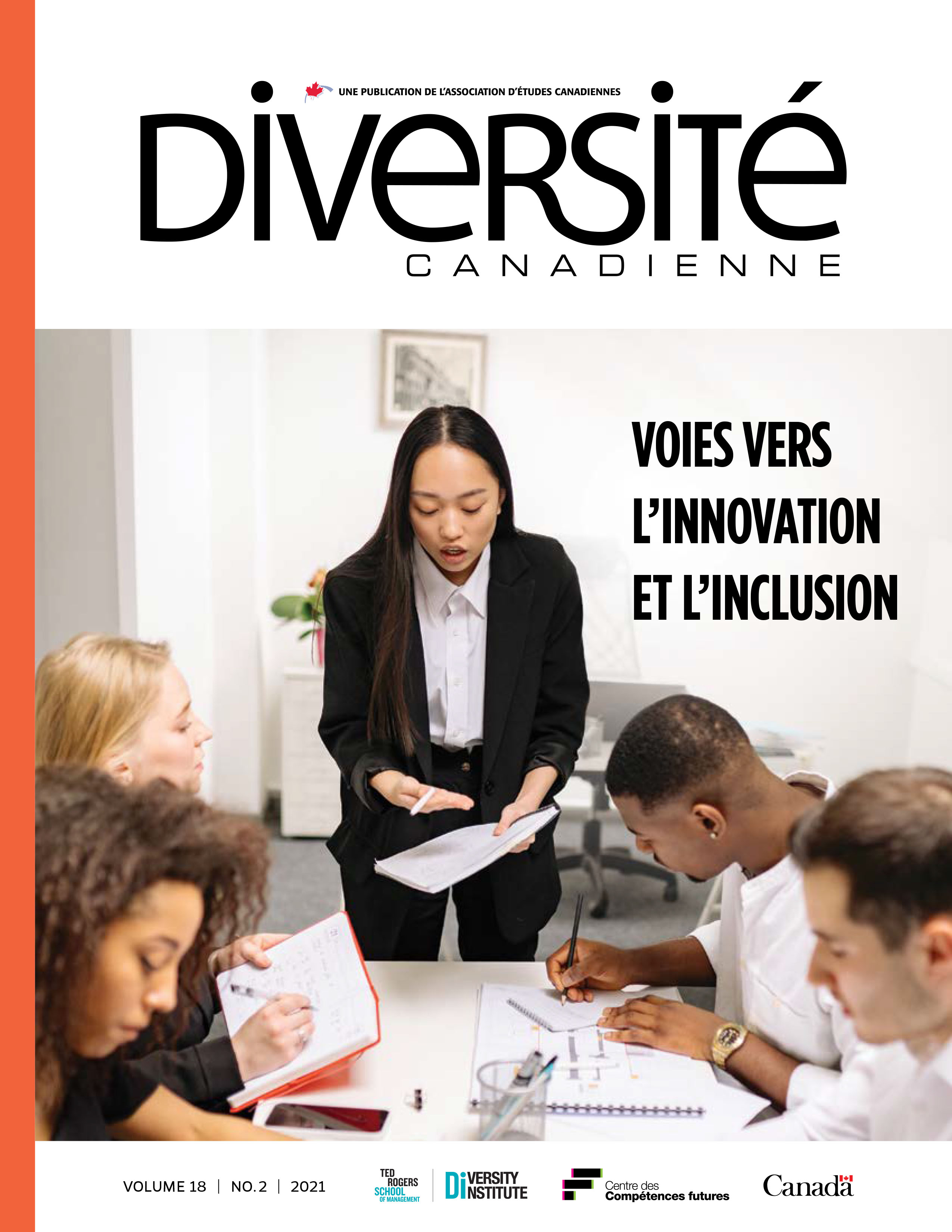 Canadian Diversity magazine cover with headline "Pathways to Innovation and Inclusion"