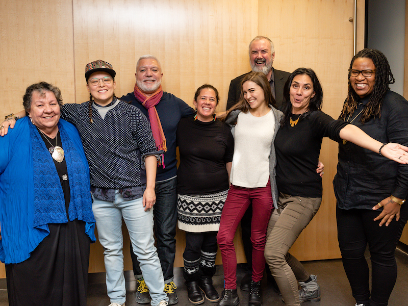 Theola Ross standing with cast and crew of 'Twilight Dancers'