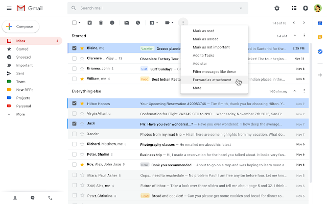 Google Workspace Updates: Send emails as attachments in Gmail