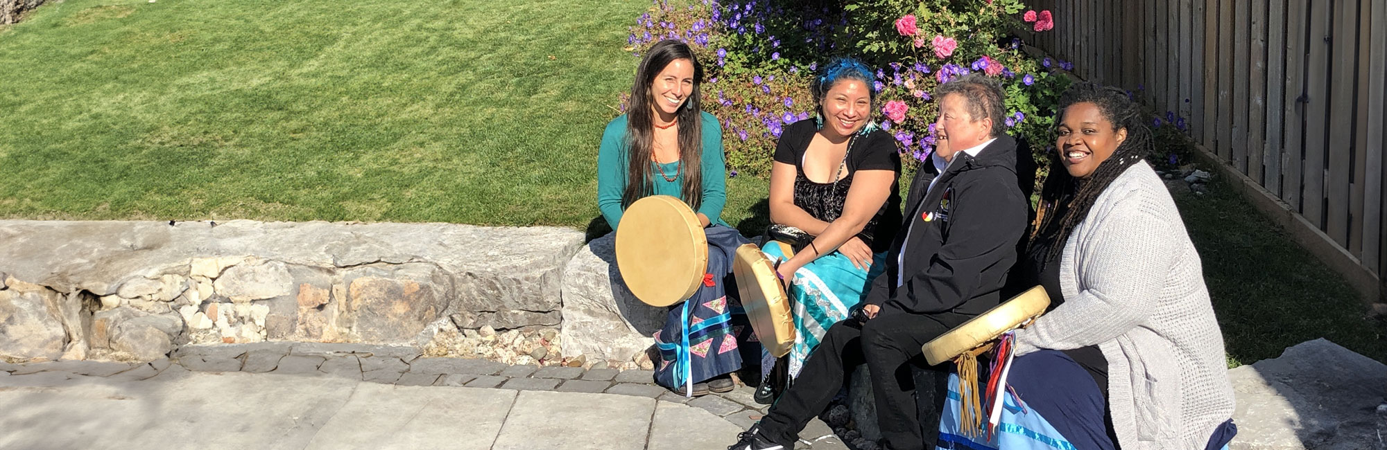 Members of the Spirit Wind Hand Drum Group who will be taking part in the Drumming Above the City with Spirit Wind event.