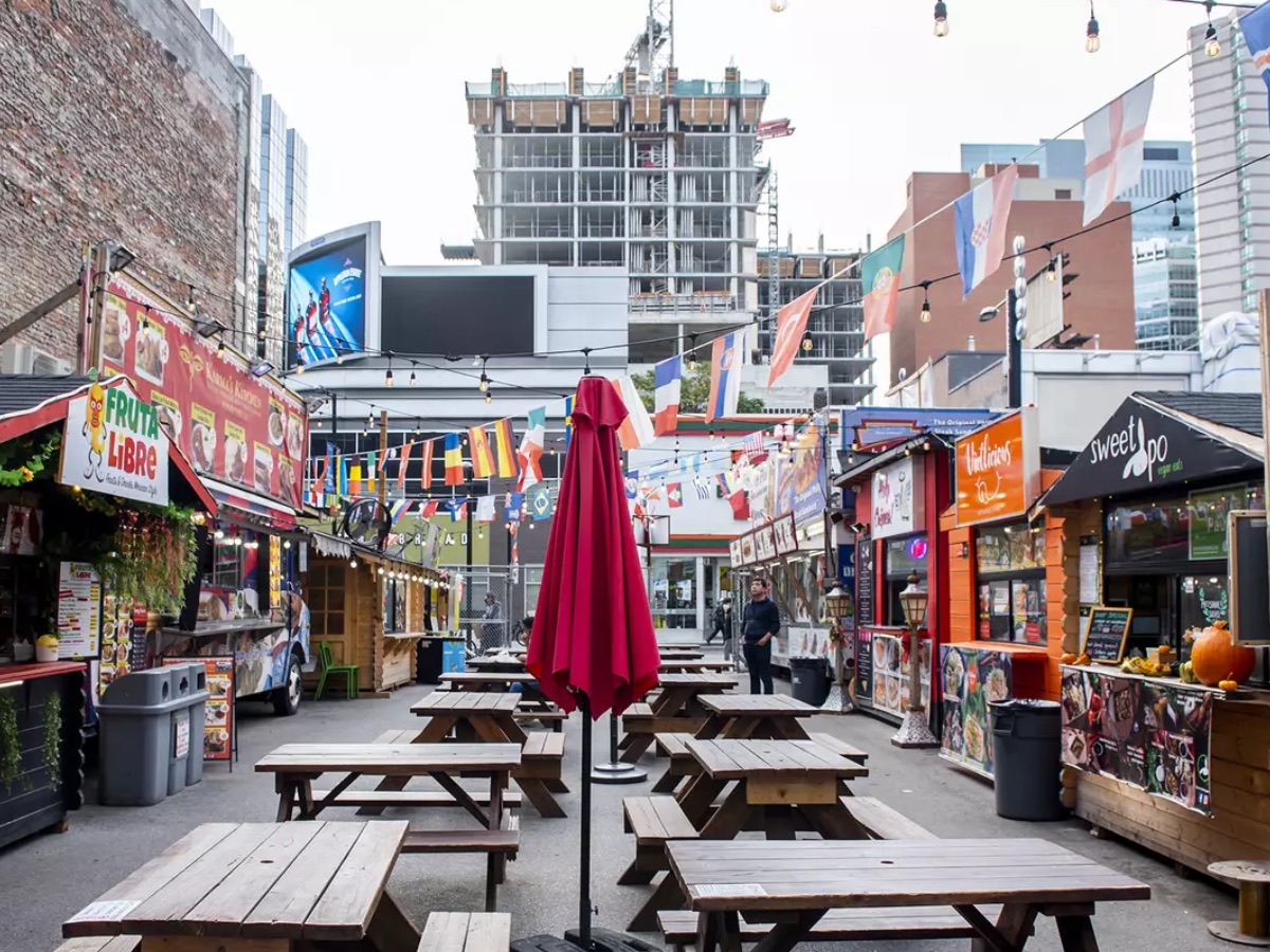 The World Food Market and dining area.