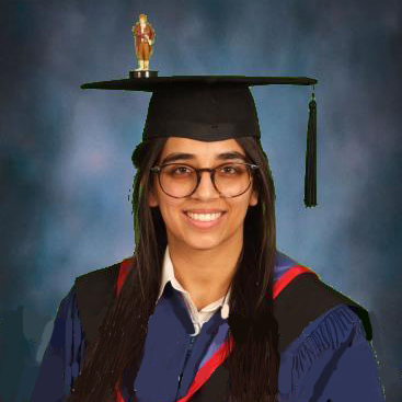 Alya Stationwala graduation photo.