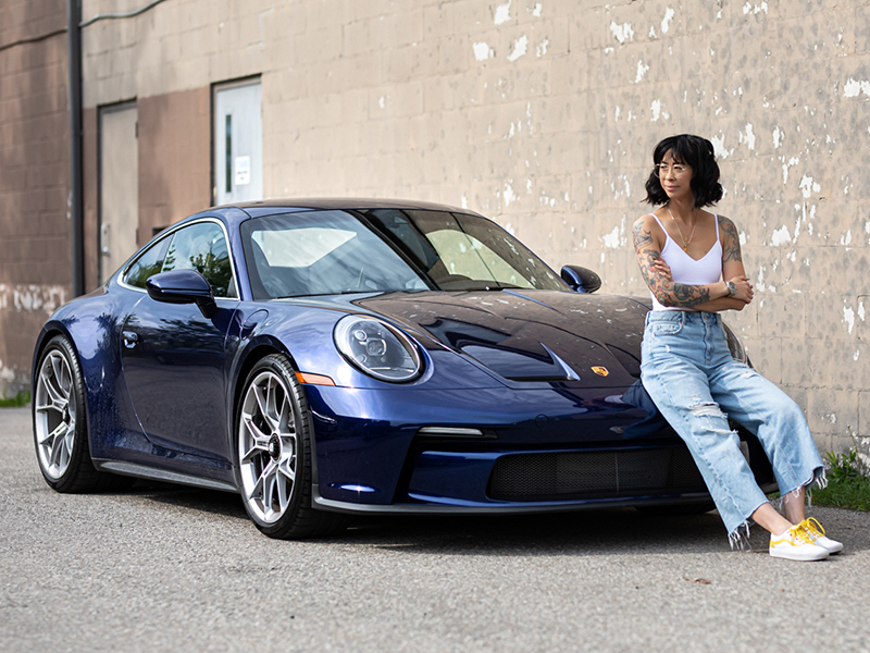 Jodi Lai photographed for her review, The Porsche 911 GT3 Touring Literally Made Me Cry.  (Chris Smart/csmartfx.com)