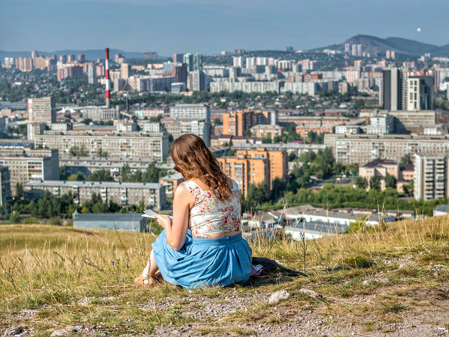 Jessica Wynne Lockhart writing in Krasnoyarsk, Siberia.