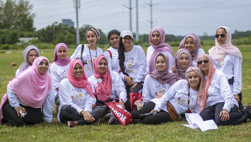 A group shot of the Hijabi Ballers.