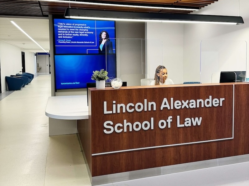 reception area at Lincoln Alexander School of Law