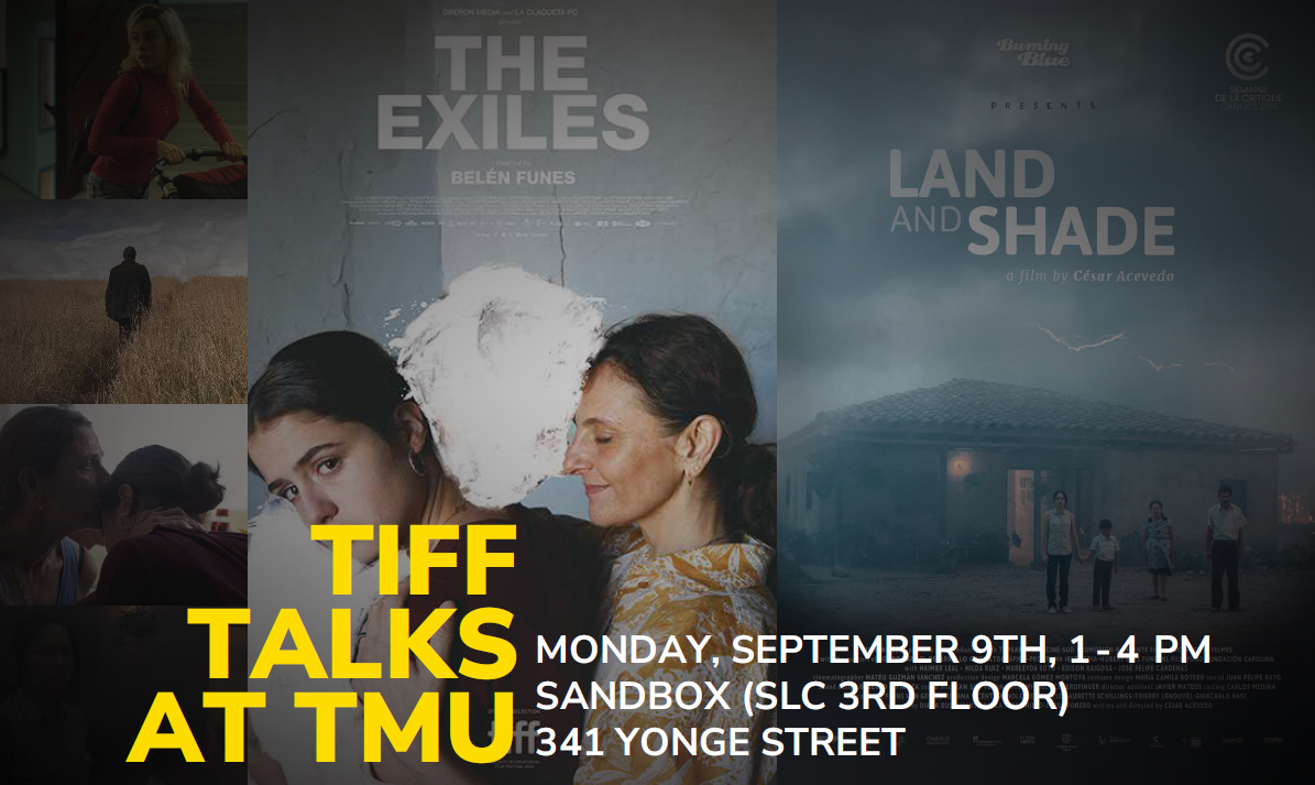 TIFF TALKS AT TMU on Monday, September 9th.