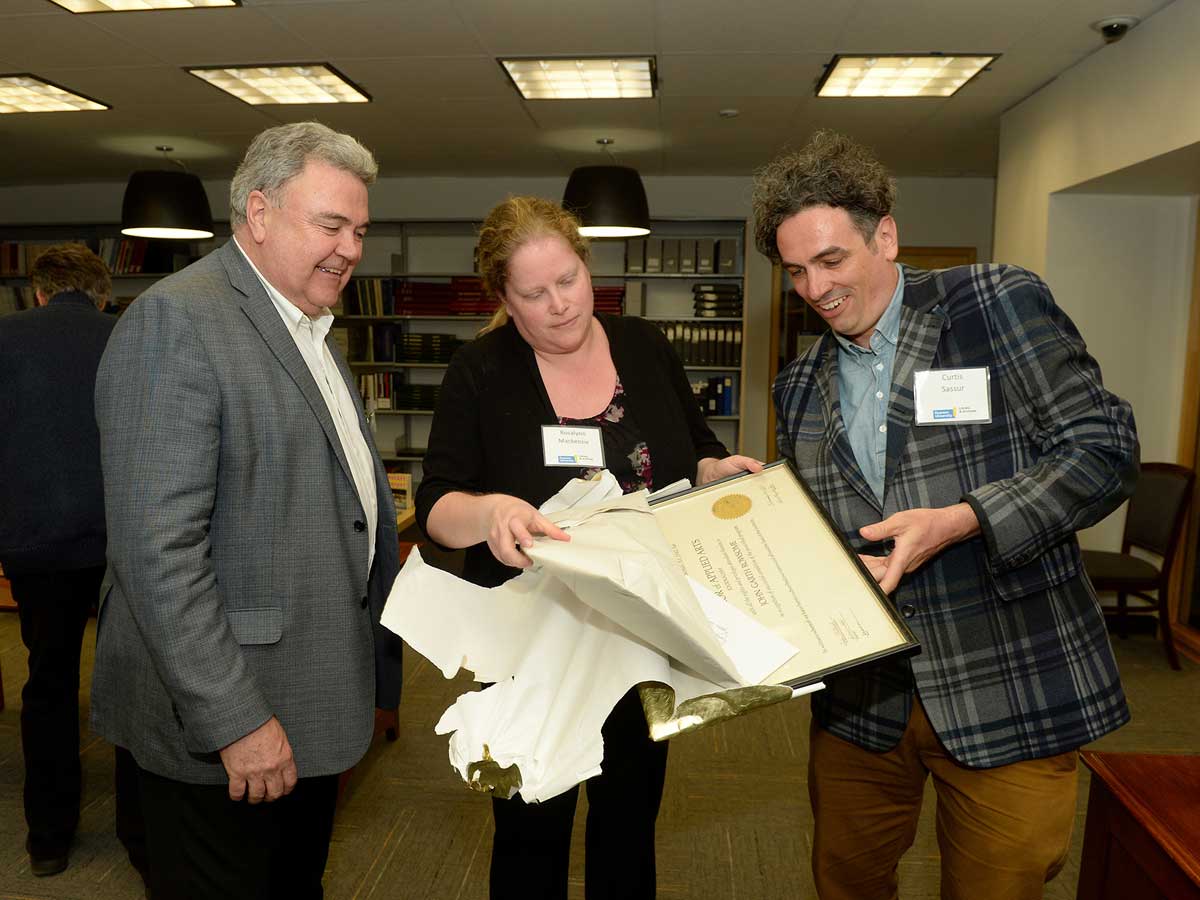 From left: John Rowsome, Rosalynn MacKenzie and Curtis Sassur