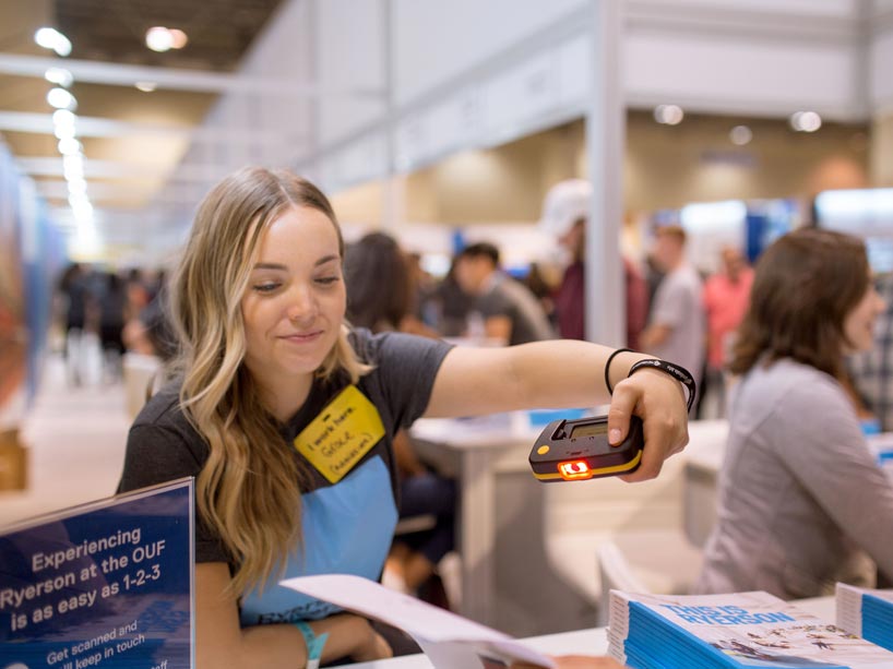 Nearly 900 students, faculty and staff welcomed prospective students and their families at the 2018 Ontario Universities’ Fair