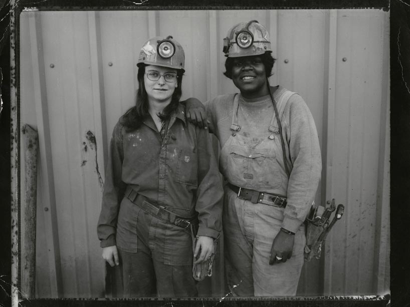 Two female construction workers