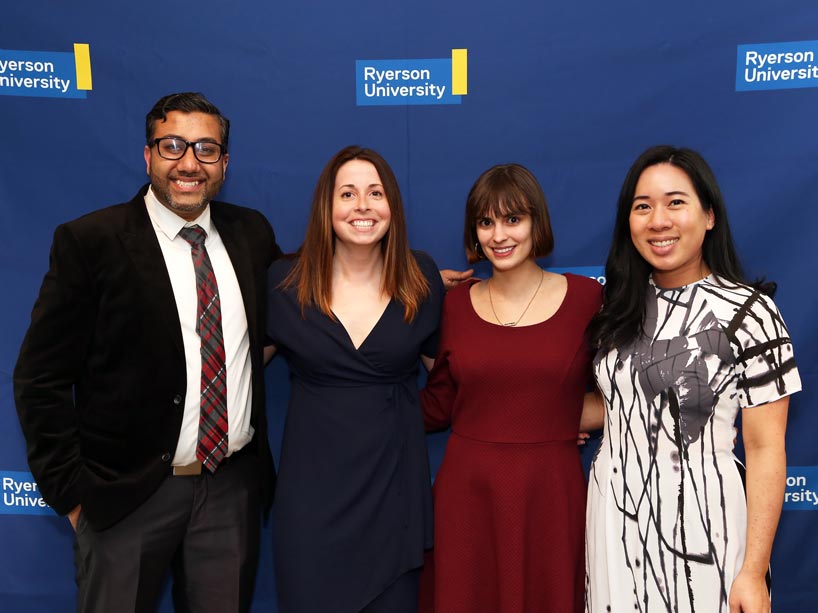 From left: Andrew Bisnauth, Kaitlyn Taylor-Asquini, Tesni Ellis and Cathy Nguyen