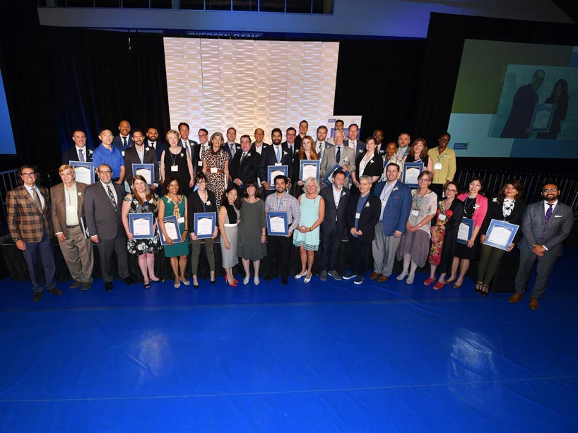 2019 recipients of the G. Raymond Chang Outstanding Volunteer Award with Ryerson leadership