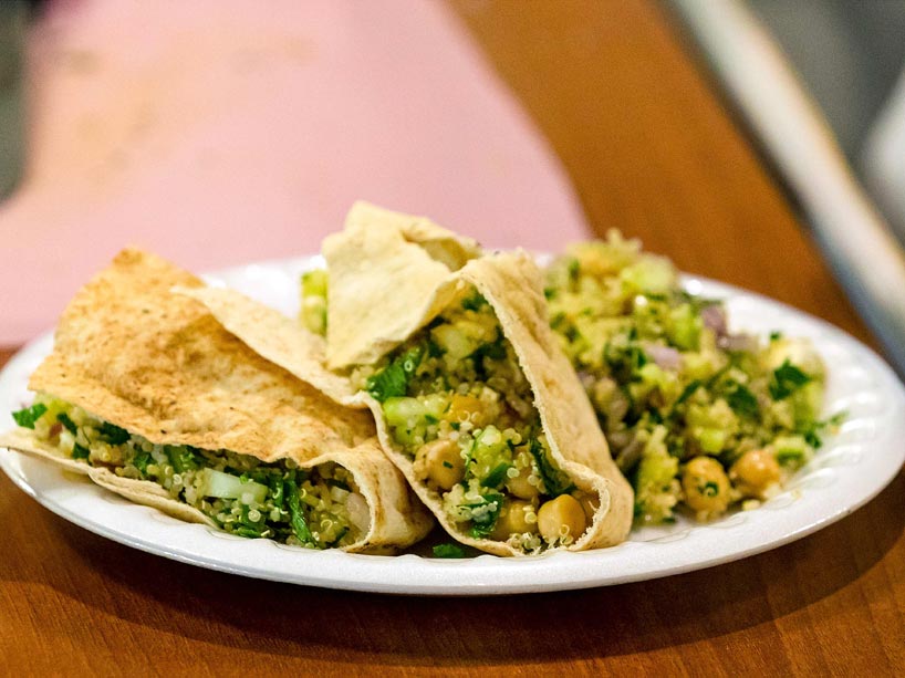 A plate with food on it