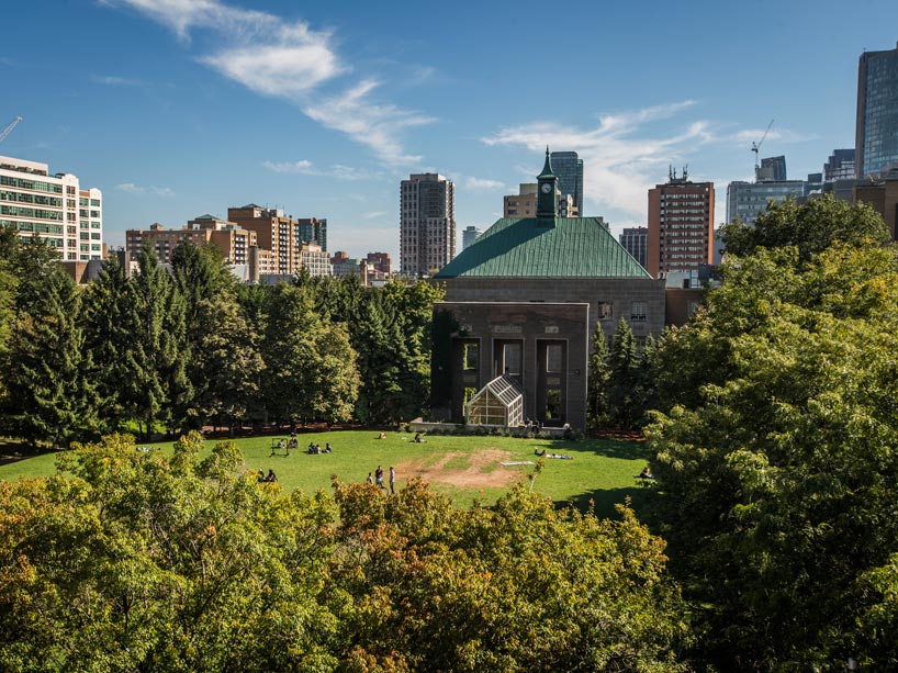 Aerial view of Ryerson University quad