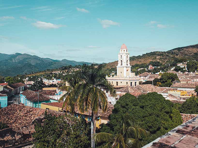 Aerial shot of Trinidad.