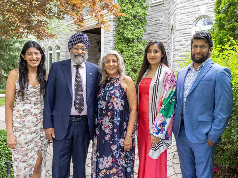 The Babra family. From left: Manpreet, Surjit, Remy, Gagandeep and Pritpal.