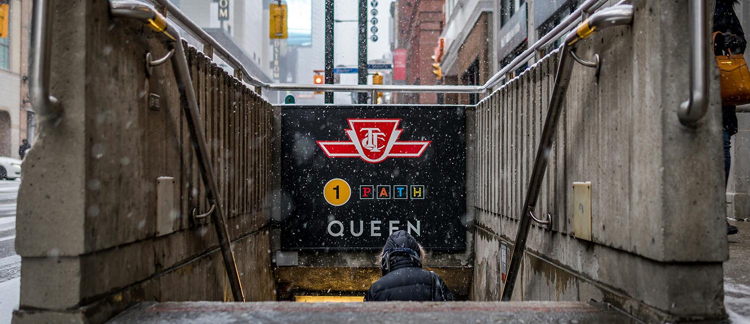 The Queen street subway station.