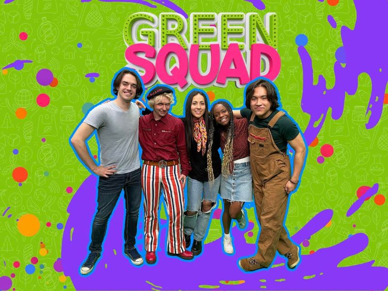 Poster of the Green Squad show with characters of the show in it.