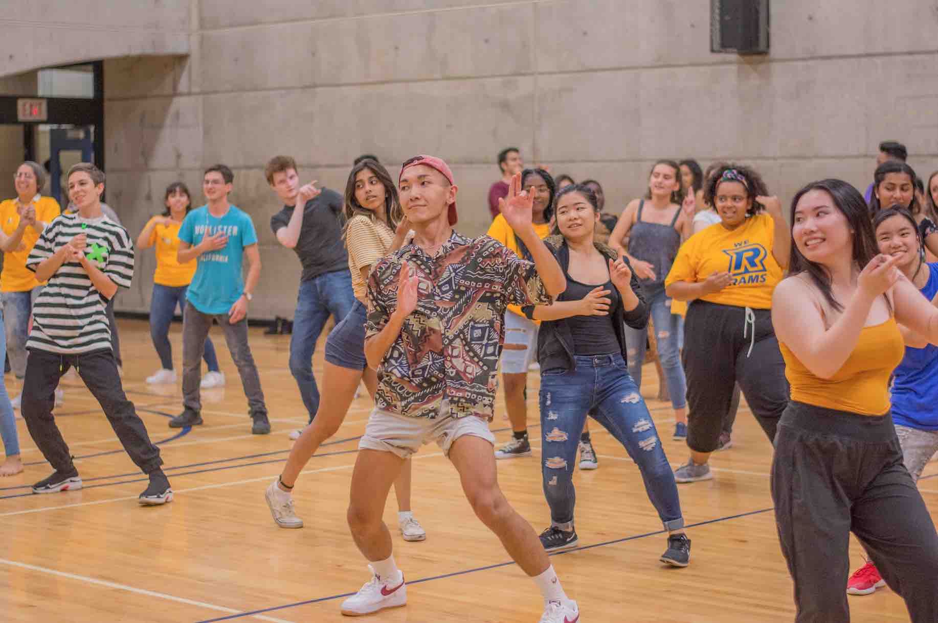 Participants enjoy a dance class in one of the RAC gyms.