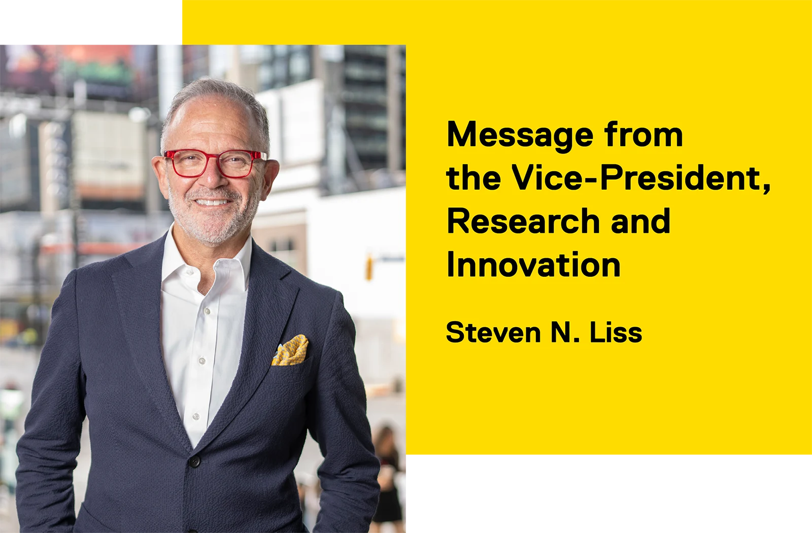 Message from the Vice-President, Research and Innovation