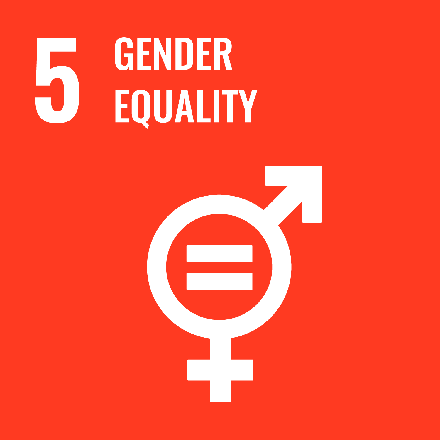 The logo for United Nations Sustainable Development Goal (SDG) 5: Gender equality