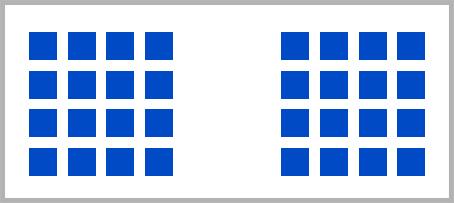 An illustration depicting a theatre-style room setup fitting 150 people